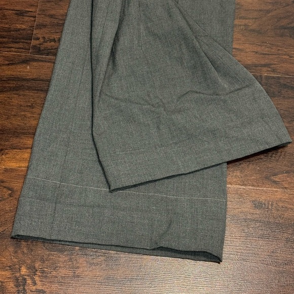 Michael Michael Kors Milbrook fit Charcoal wide leg cuffed Mid rise Pants 12 GUC - Picture 13 of 14